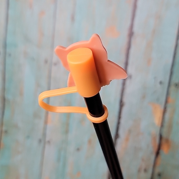 Peach Owl Straw Topper - Picture 2 of 5